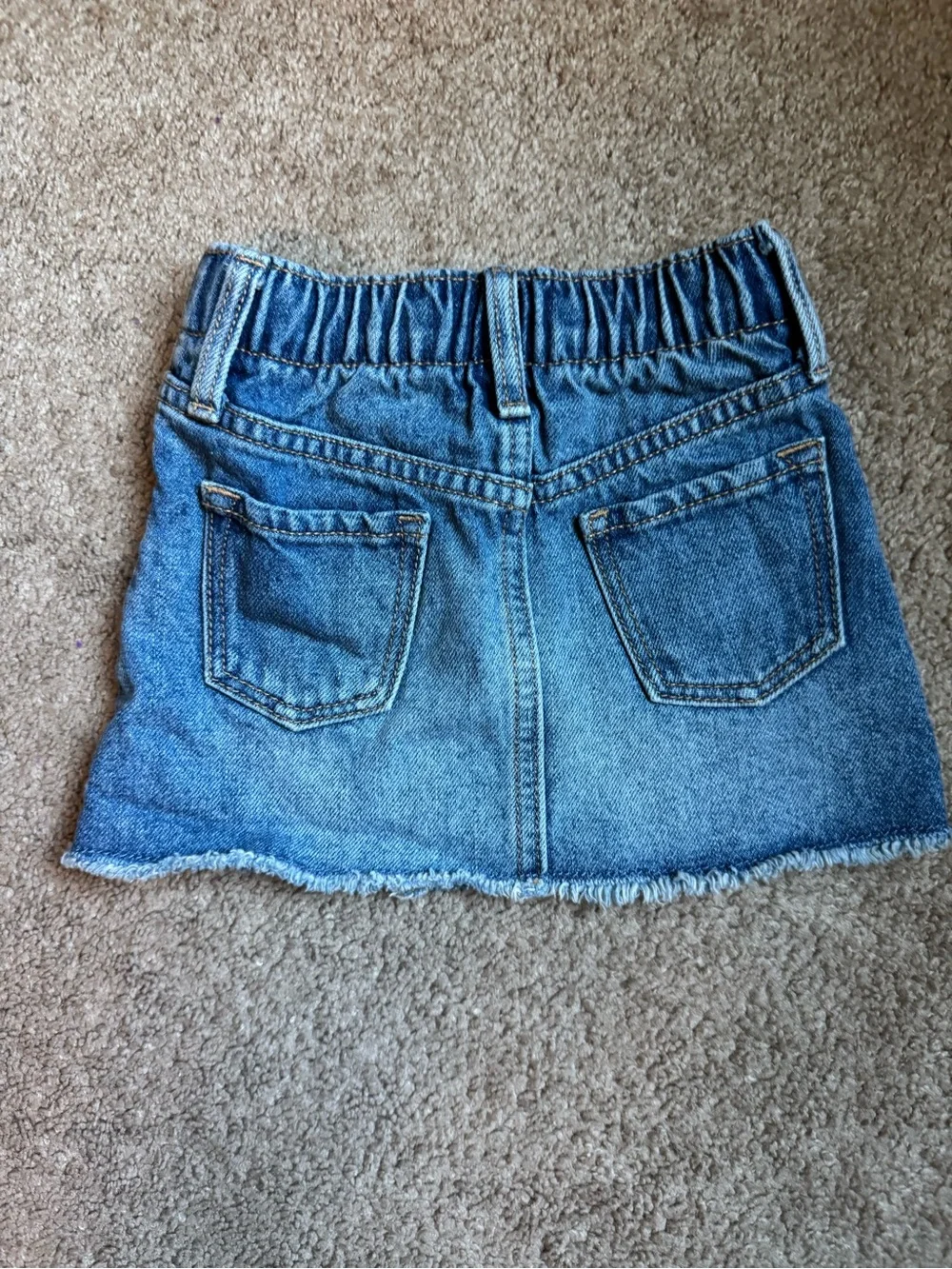 Old Navy Blue Denim Mini Skirt with Frayed Hem